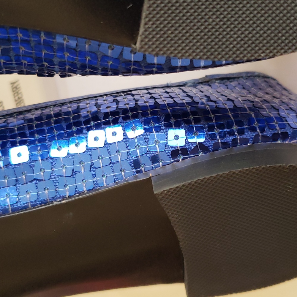 Style & Co New Flats Sequined Shoes BLUE NIB Women's 5.5 - Picture 14 of 15